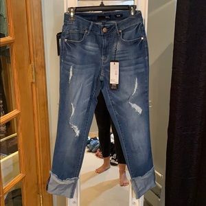 NWT 1822 Denim Crop Ripped Skinny Jeans Sz 6